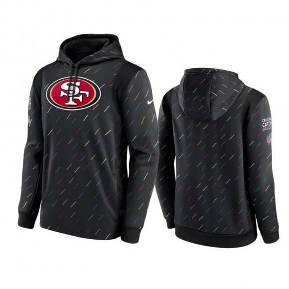 49ers Charcoal 2021 NFL Crucial Catch Therma Pullover Hoodie
