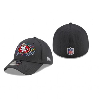 49ers Charcoal 2021 NFL Crucial Catch 39THIRTY Flex Hat