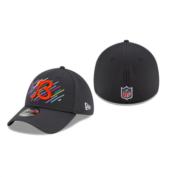 Bears Charcoal 2021 NFL Crucial Catch Alternate Logo 39THIRTY Hat