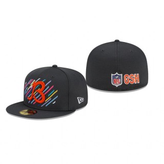 Bears Charcoal 2021 NFL Crucial Catch Alternate Logo 59FIFTY Hat