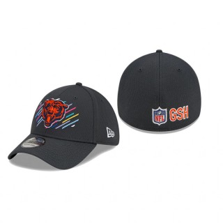 Bears Charcoal 2021 NFL Crucial Catch Head Logo 39THIRTY Hat