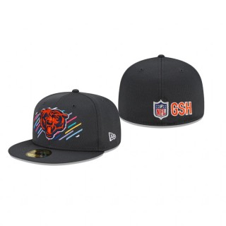 Bears Charcoal 2021 NFL Crucial Catch Head Logo 59FIFTY Hat
