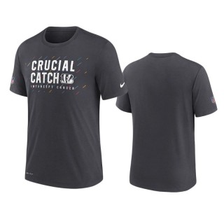 Bengals Charcoal 2021 NFL Crucial Catch Performance T-Shirt