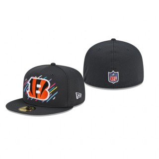 Bengals Charcoal 2021 NFL Crucial Catch 59FIFTY Fitted Hat