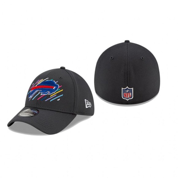 Bills Charcoal 2021 NFL Crucial Catch 39THIRTY Flex Hat