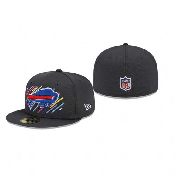 Bills Charcoal 2021 NFL Crucial Catch 59FIFTY Fitted Hat