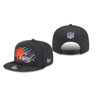 Browns Charcoal 2021 NFL Crucial Catch 9FIFTY Snapback Adjustable Hat
