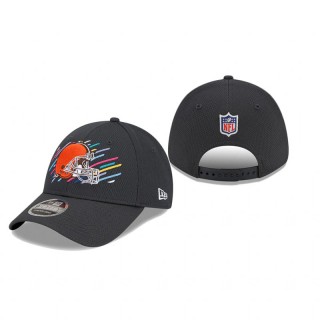 Browns Charcoal 2021 NFL Crucial Catch 9FORTY Adjustable Hat