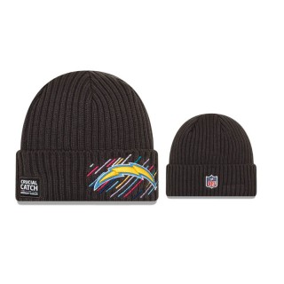 Chargers Charcoal 2021 NFL Crucial Catch Knit Hat