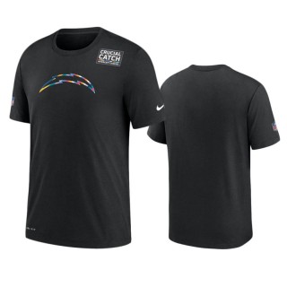 Chargers Black Crucial Catch Sideline T-Shirt