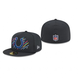 Colts Charcoal 2021 NFL Crucial Catch 59FIFTY Fitted Hat