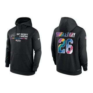 Devin Singletary Buffalo Bills Black 2022 NFL Crucial Catch Therma Performance Pullover Hoodie