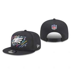 Eagles Charcoal 2021 NFL Crucial Catch 9FIFTY Snapback Adjustable Hat
