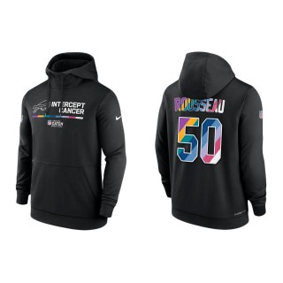 Gregory Rousseau Buffalo Bills Black 2022 NFL Crucial Catch Therma Performance Pullover Hoodie