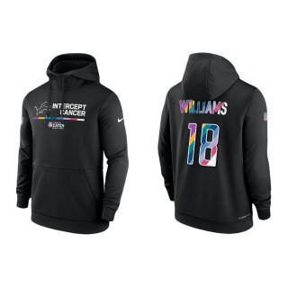 Jameson Williams Detroit Lions Black 2022 NFL Crucial Catch Therma Performance Pullover Hoodie
