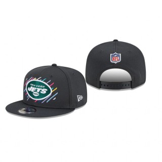 Jets Charcoal 2021 NFL Crucial Catch 9FIFTY Snapback Adjustable Hat