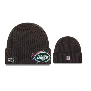 Jets Charcoal 2021 NFL Crucial Catch Knit Hat