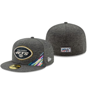 Jets Heather Gray 2019 NFL Crucial Catch 59FIFTY Fitted Hat