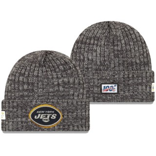 Jets Heather Gray 2019 NFL Crucial Catch Cuffed Knit Hat