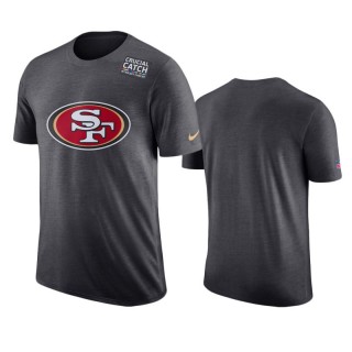 49ers Anthracite Crucial Catch Performance T-Shirt
