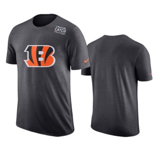 Bengals Anthracite Crucial Catch Performance T-Shirt
