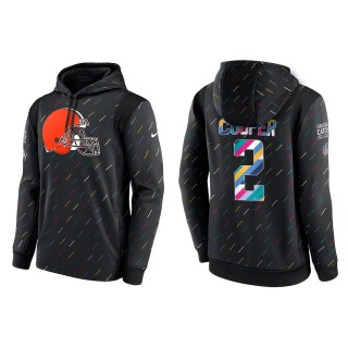 Men's Cleveland Browns Amari Cooper Charcoal 2021 NFL Crucial Catch Therma Pullover Hoodie