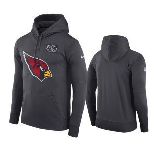 Cardinals Anthracite Crucial Catch Performance Hoodie