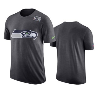 Seahawks Anthracite Crucial Catch Performance T-Shirt