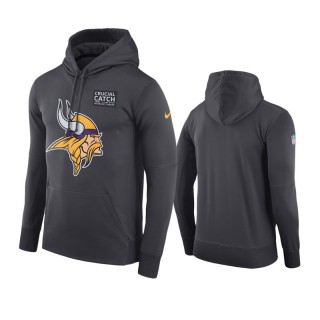 Vikings Anthracite Crucial Catch Performance Hoodie