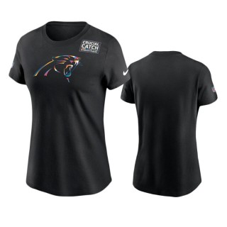 Women's Panthers Black Crucial Catch Multicolor T-Shirt
