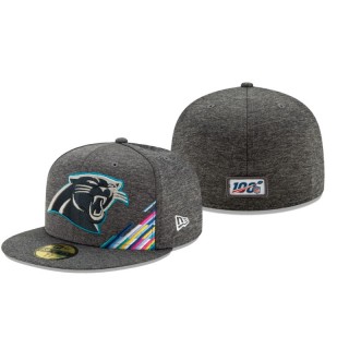 Panthers Heather Gray 2019 NFL Crucial Catch 59FIFTY Fitted Hat