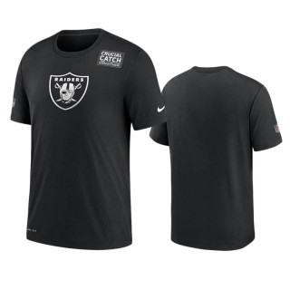 Raiders Black Crucial Catch Sideline T-Shirt