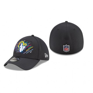 Rams Charcoal 2021 NFL Crucial Catch 39THIRTY Flex Hat