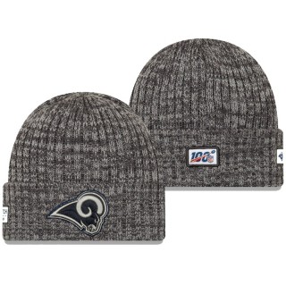 Rams Heather Gray 2019 NFL Crucial Catch Cuffed Knit Hat