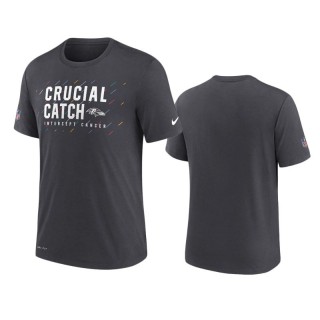 Ravens Charcoal 2021 NFL Crucial Catch Performance T-Shirt