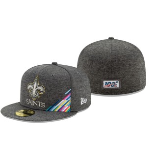 Saints Heather Gray 2019 NFL Crucial Catch 59FIFTY Fitted Hat