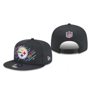 Steelers Charcoal 2021 NFL Crucial Catch 9FIFTY Snapback Hat