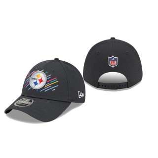 Steelers Charcoal 2021 NFL Crucial Catch 9FORTY Adjustable Hat