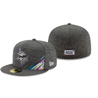 Vikings Heather Gray 2019 NFL Crucial Catch 59FIFTY Fitted Hat