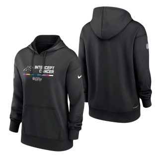 Women's Carolina Panthers Black 2022 NFL Crucial Catch Therma Performance Pullover Hoodie