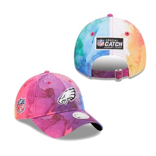 Women's Philadelphia Eagles Pink 2022 NFL Crucial Catch 9TWENTY Adjustable Hat