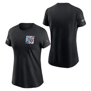 Women's Tennessee Titans Black 2023 NFL Crucial Catch Sideline T-Shirt