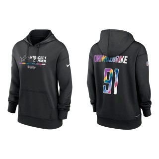 Women's Levi Onwuzurike Detroit Lions Black 2022 NFL Crucial Catch Therma Performance Pullover Hoodie